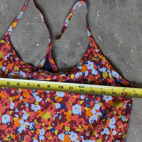 Outdoor Voices Exercise Dress Paprika Bloom Red Orange Floral Built in Shorts - Picture 8 of 8